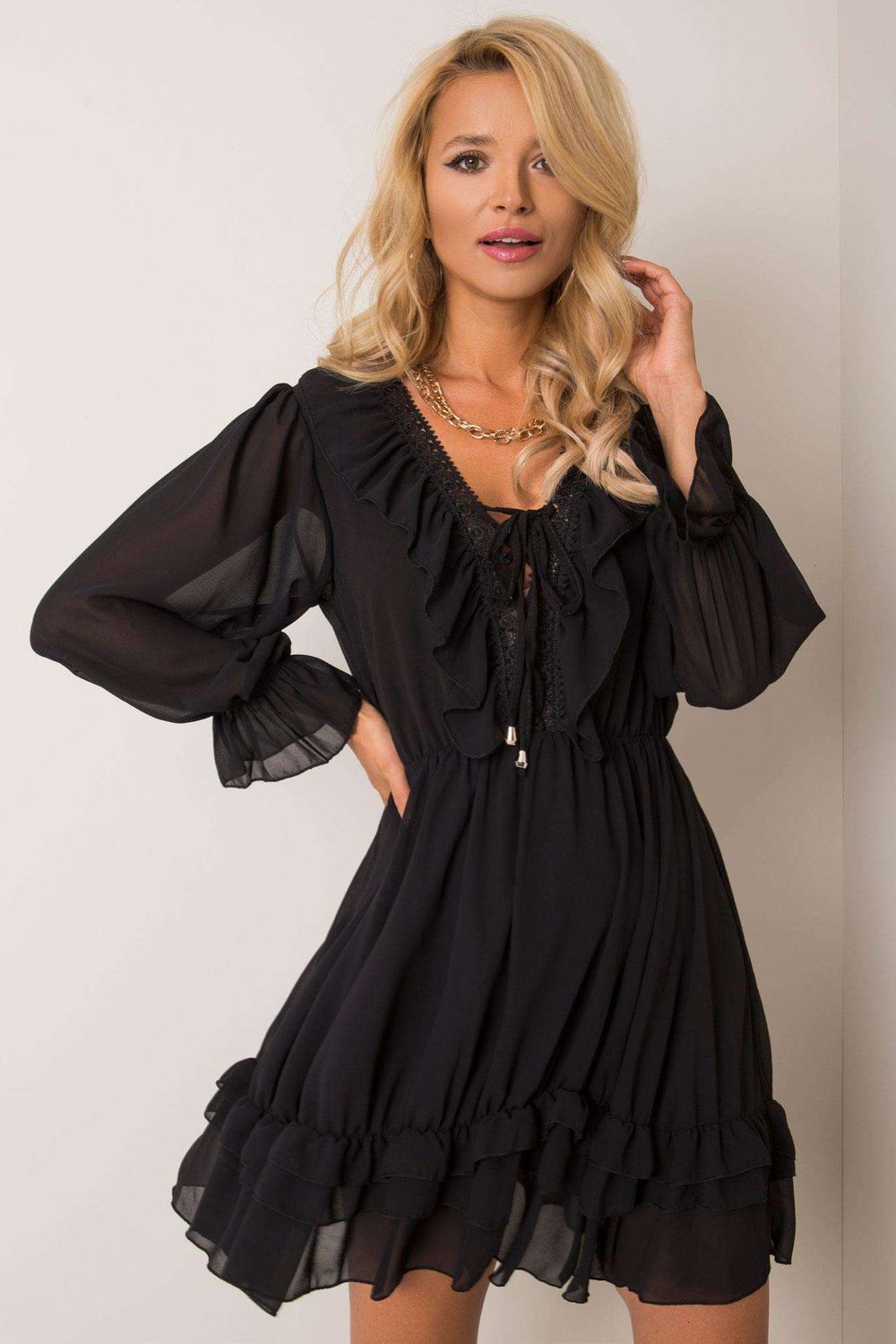 Sukienka Model TW-SK-BI-0761.92 Black - Och Bella - obrazek 2