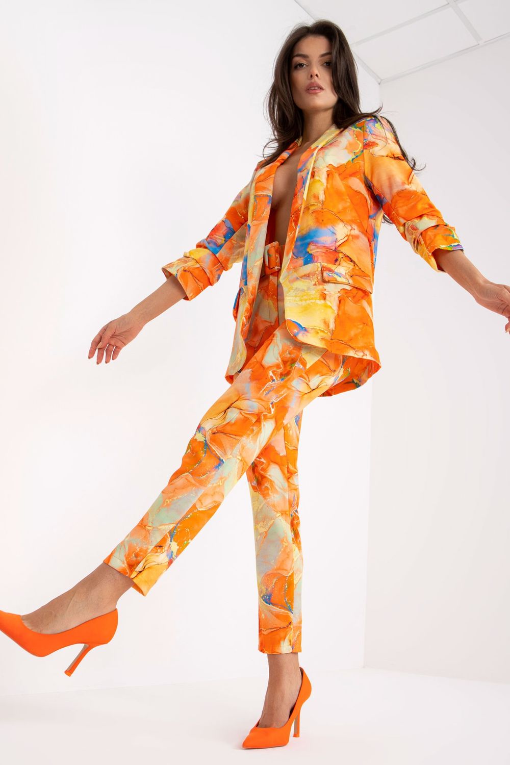 Marynarka Model DHJ-MA-7684A-1.22X Orange - Italy Moda - obrazek 2