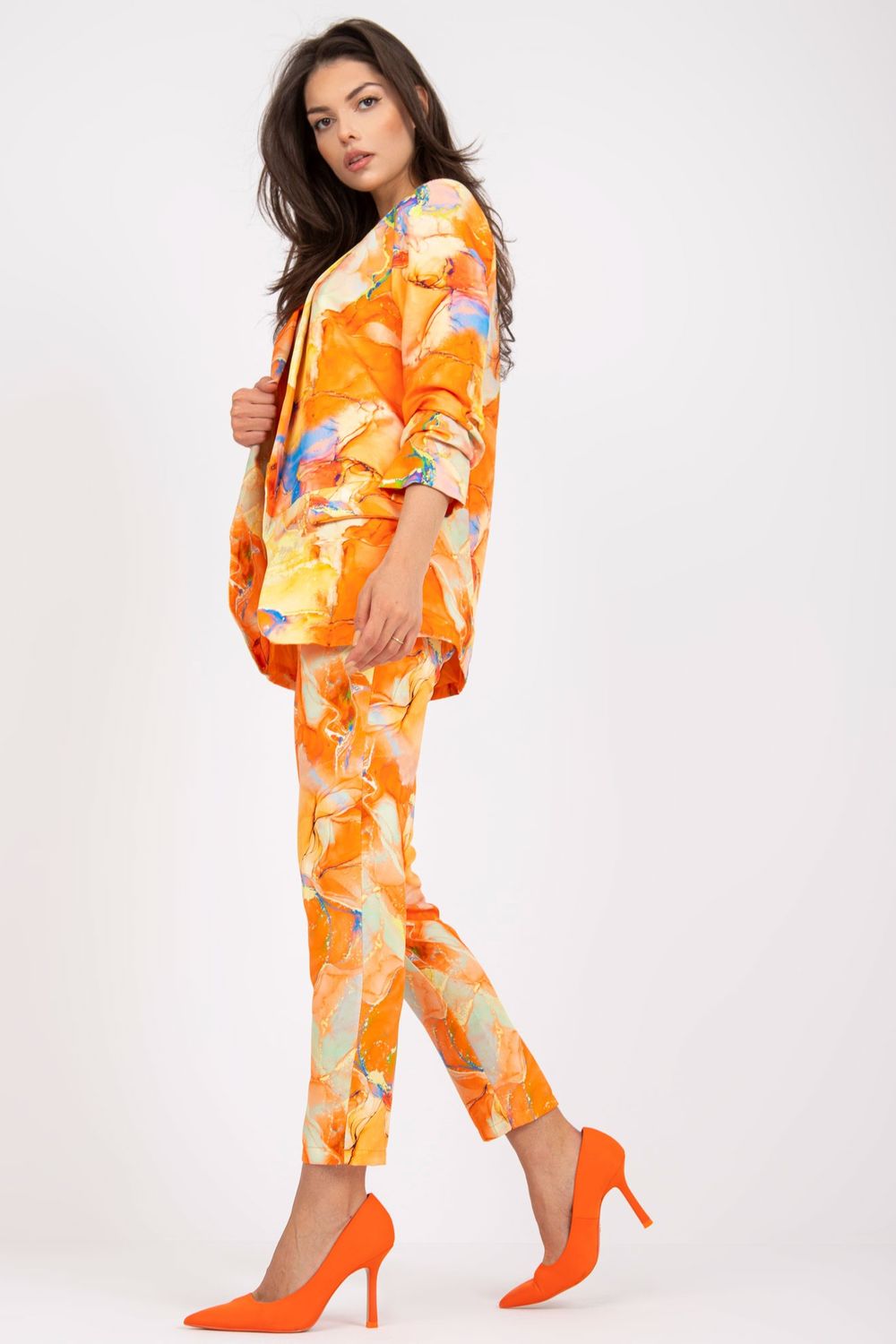 Marynarka Model DHJ-MA-7684A-1.22X Orange - Italy Moda - obrazek 3