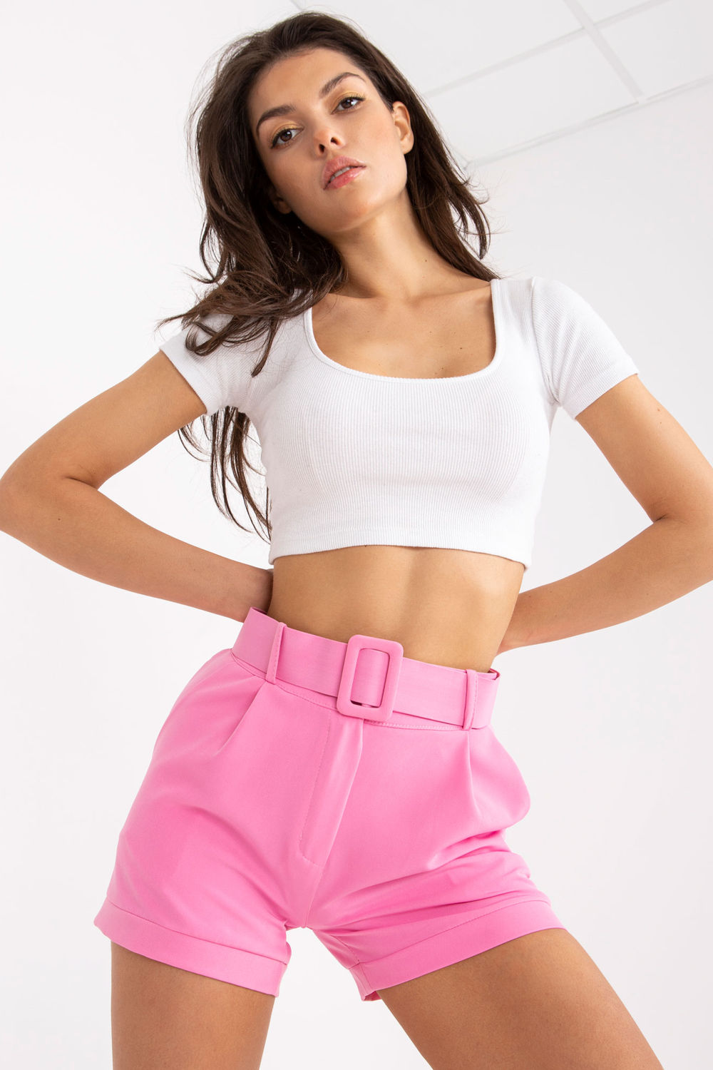 Szorty Damskie Model DHJ-SN-15776.01P Pink - Italy Moda - obrazek 2