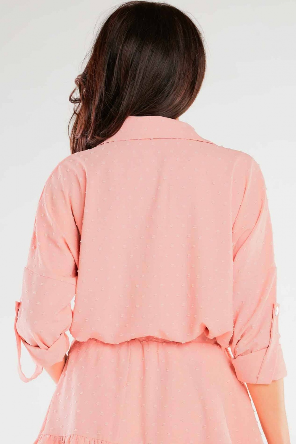 Koszula Damska Model A425 Powder Pink - awama - obrazek 3