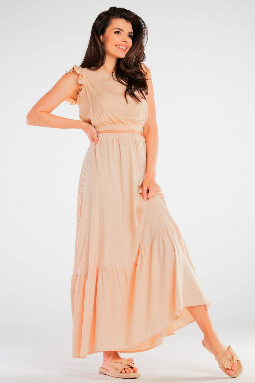 Spódnica Model A431 Beige - awama - obrazek 2