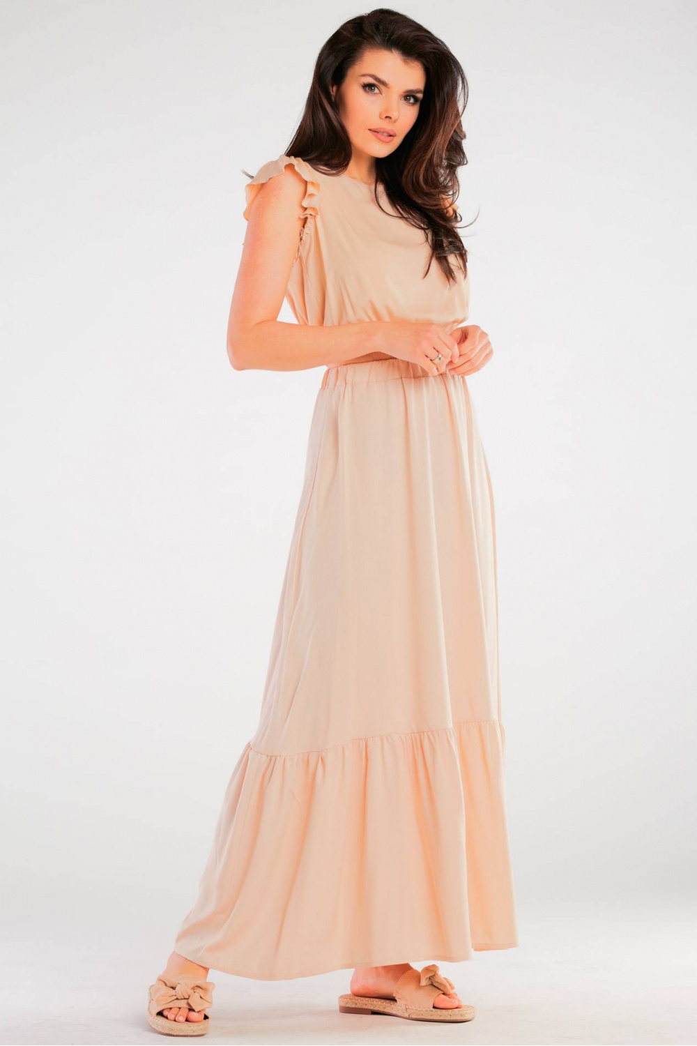 Spódnica Model A431 Beige - awama - obrazek 4