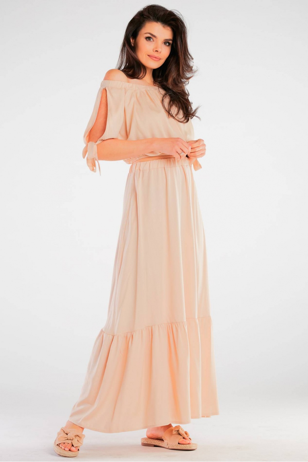 Bluzka Model A430 Beige - awama - obrazek 2