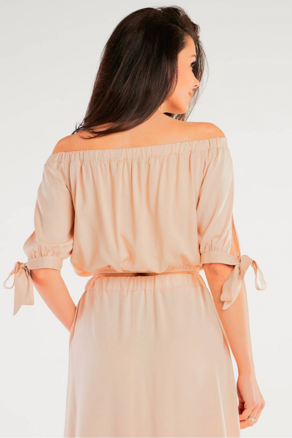 Bluzka Model A430 Beige - awama - obrazek 3