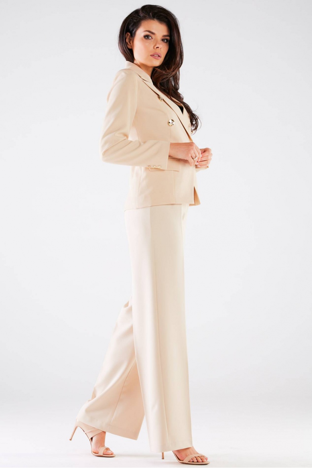 Spodnie Damskie Model A442 Beige - awama - obrazek 2