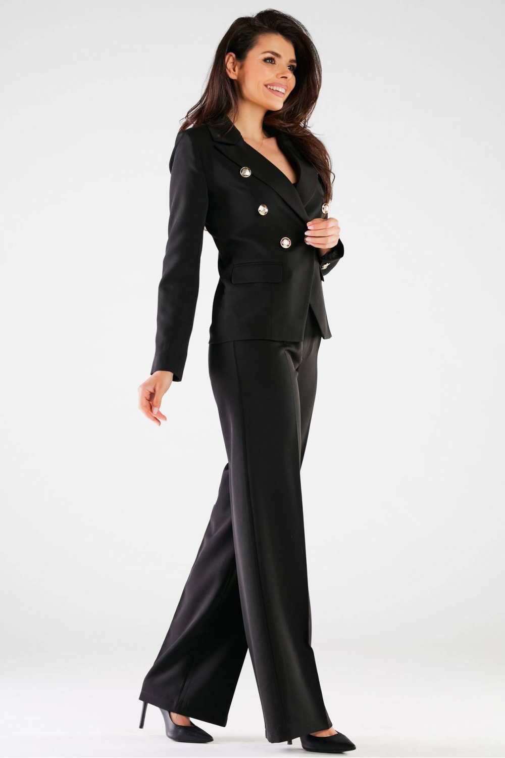 Spodnie Damskie Model A442 Black - awama - obrazek 3