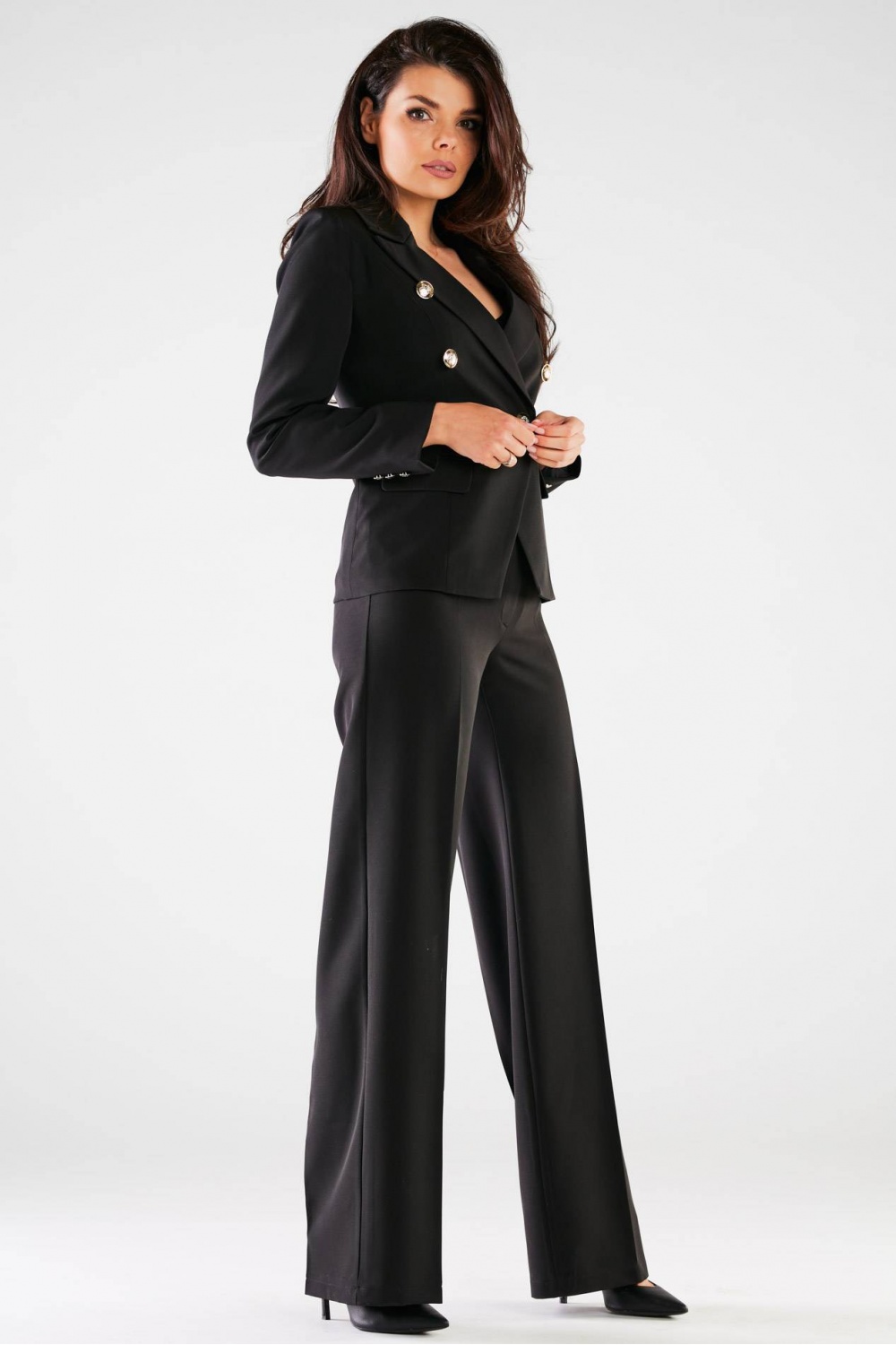 Spodnie Damskie Model A442 Black - awama - obrazek 4