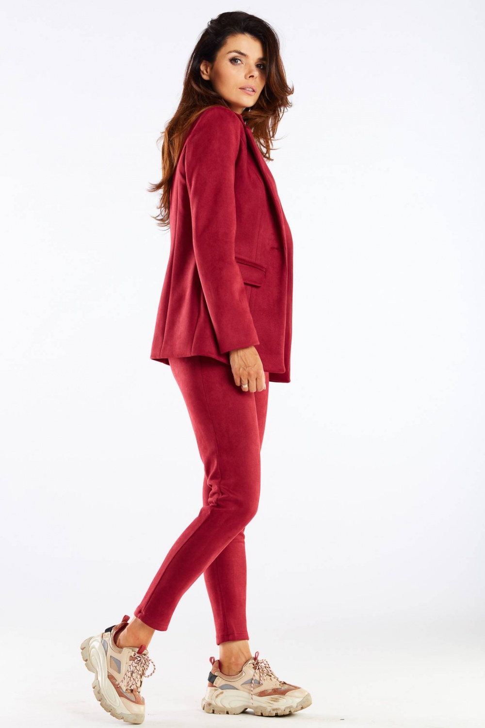 Spodnie Damskie Model A461 Bordo - awama - obrazek 3