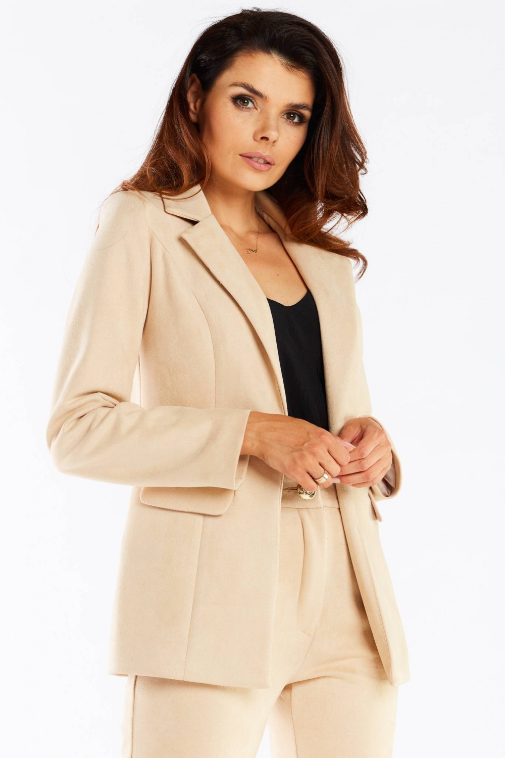 Żakiet Model A460 Beige - awama - obrazek 4