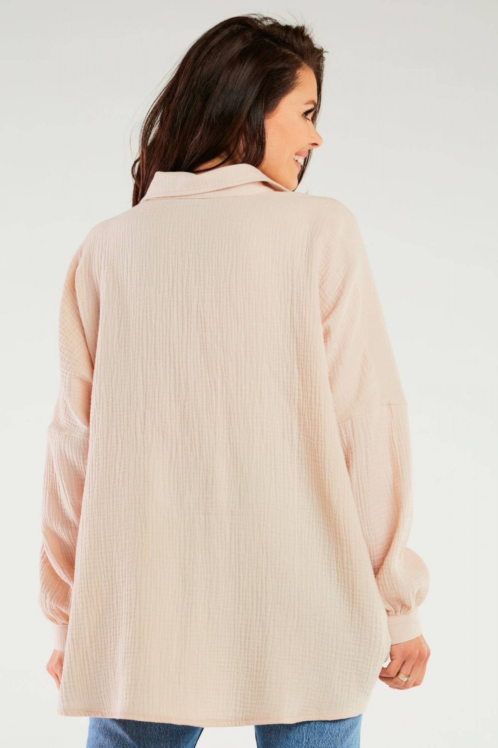 Koszula Damska Model M264 Beige - Infinite You - obrazek 3