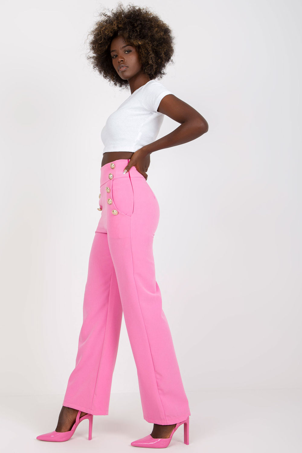 Spodnie Damskie Model DHJ-SP-16008.01X Pink - Italy Moda - obrazek 2