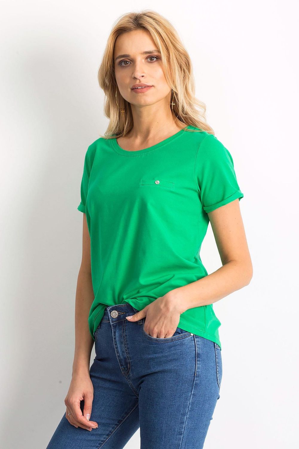 T-shirt Damski Model RV-TS-4838.16P Green - BFG - obrazek 2