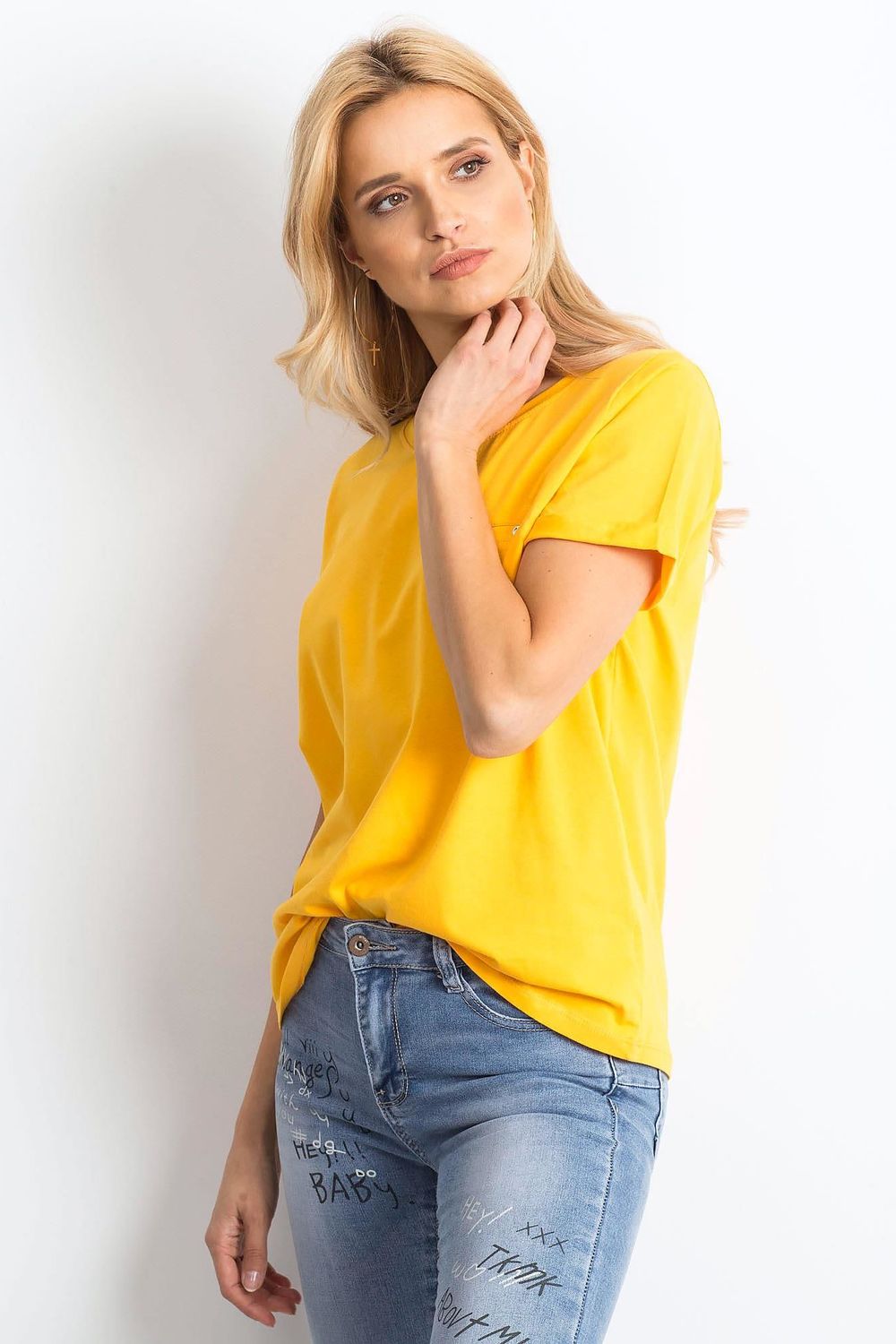 T-shirt Damski Model RV-TS-4838.14P Light Orange - BFG - obrazek 2