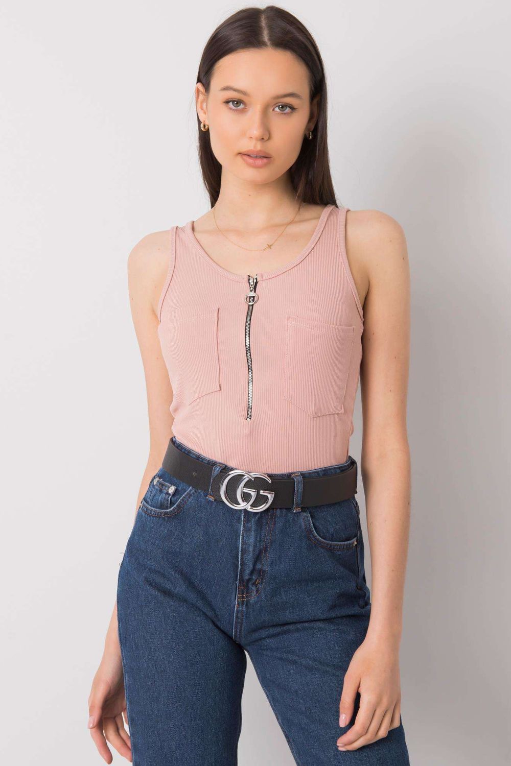 Koszulka Top Model DHJ-TP-13287.36P Light Pink - Italy Moda - obrazek 2