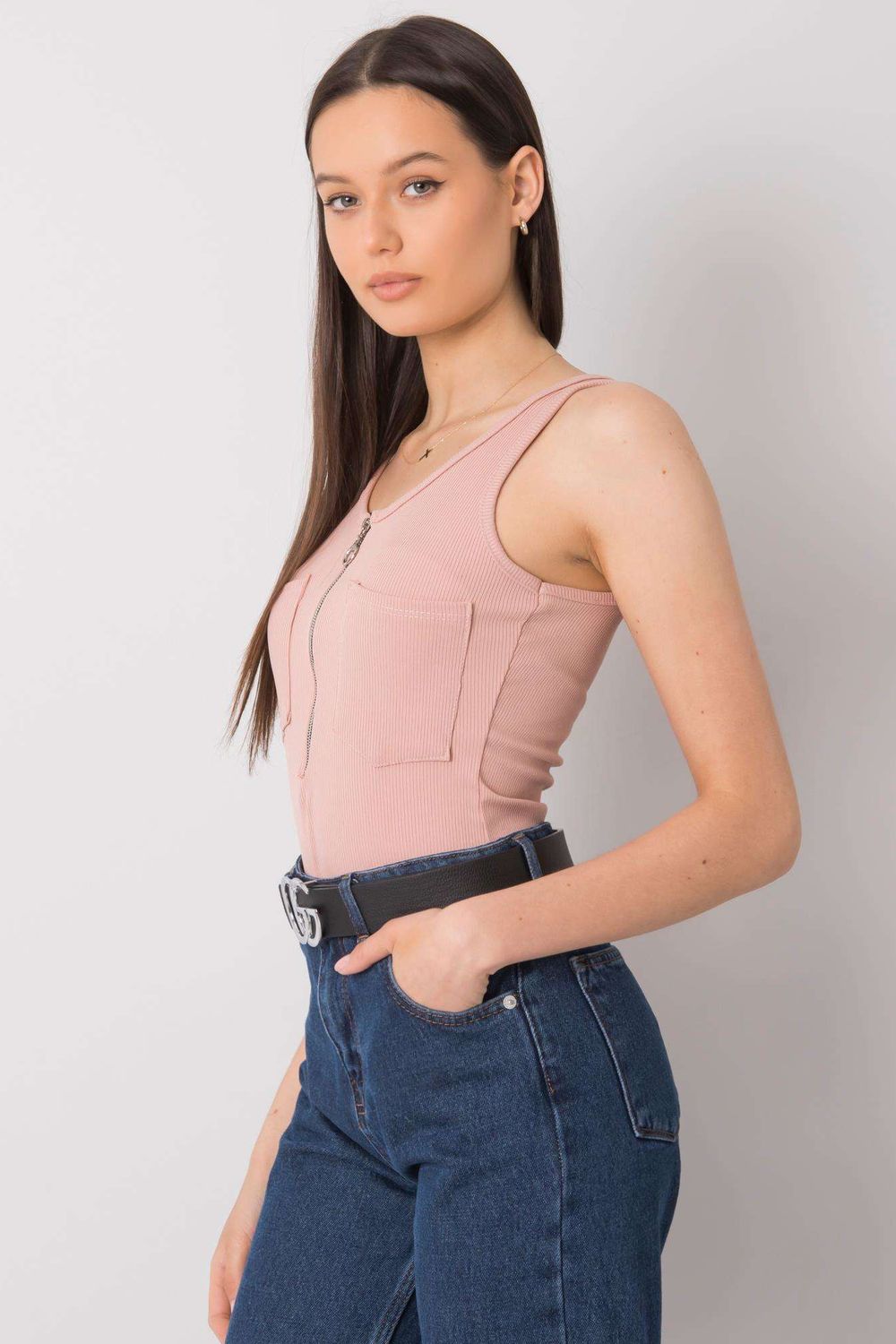 Koszulka Top Model DHJ-TP-13287.36P Light Pink - Italy Moda - obrazek 3