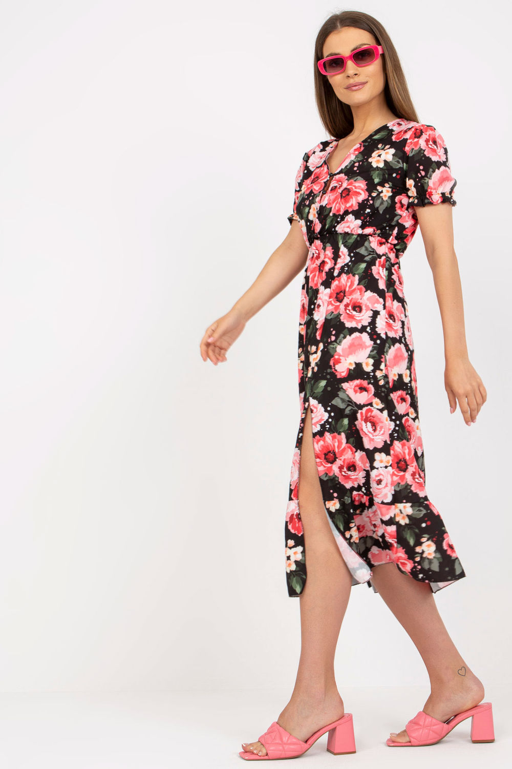 Sukienka Model DHJ-SK-7006.48 Black/Red - Italy Moda - obrazek 3