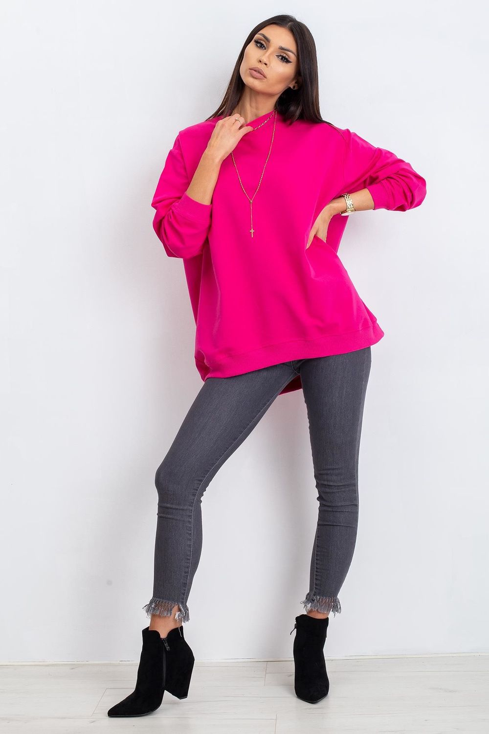 Bluza Damska Model RV-BL-5185.79P Fuksja - BFG - obrazek 2