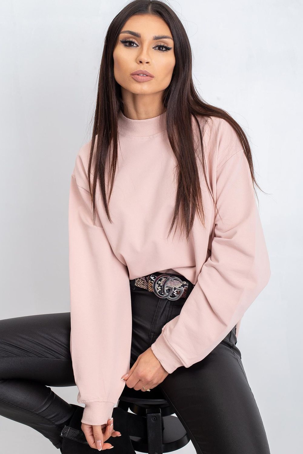 Bluza Damska Model RV-BL-5185.93P Light Pink - BFG - obrazek 3