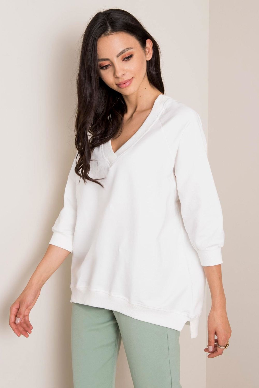 Bluza Damska Model RV-BL-5676.09 White - Rue Paris - obrazek 2