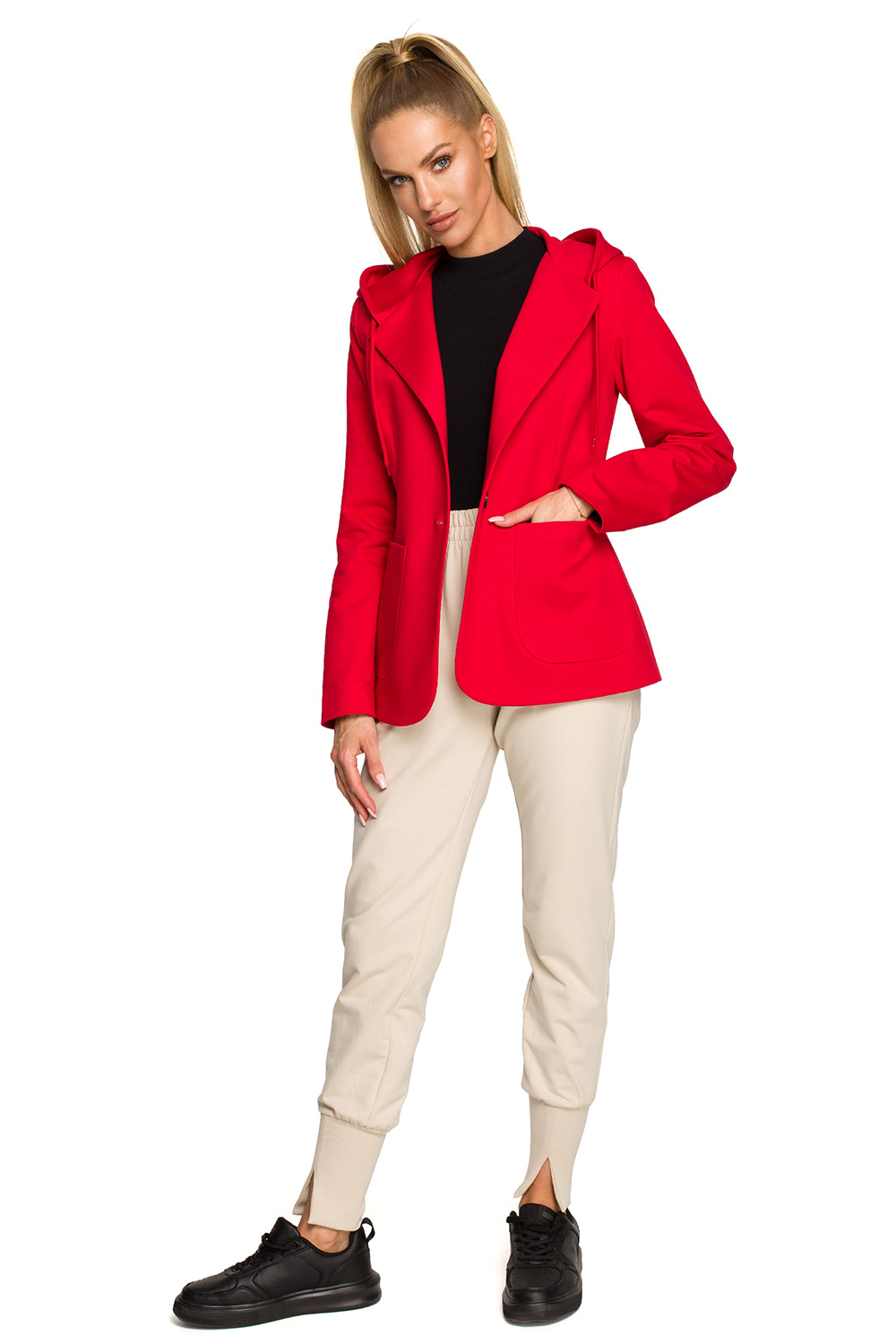 Żakiet Model MOE691 Red - Moe - obrazek 2