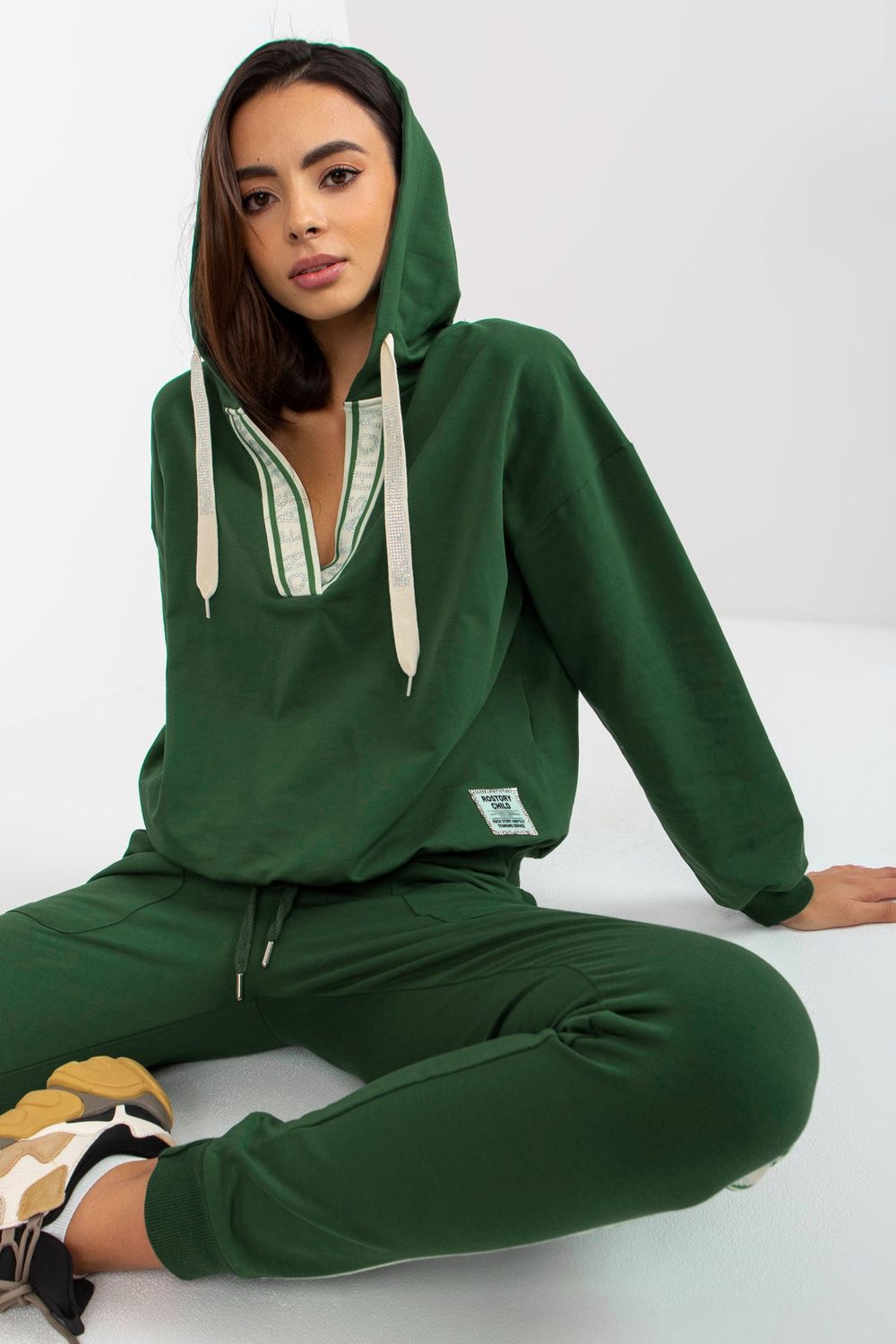 Spodnie Komplet Model RV-KMPL-8297.52P Dark Green - Relevance - obrazek 3