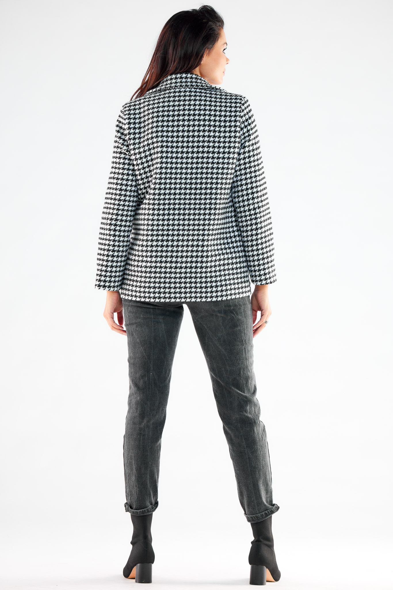 Kurtka Damska Model A545 Houndstooth - awama - obrazek 3