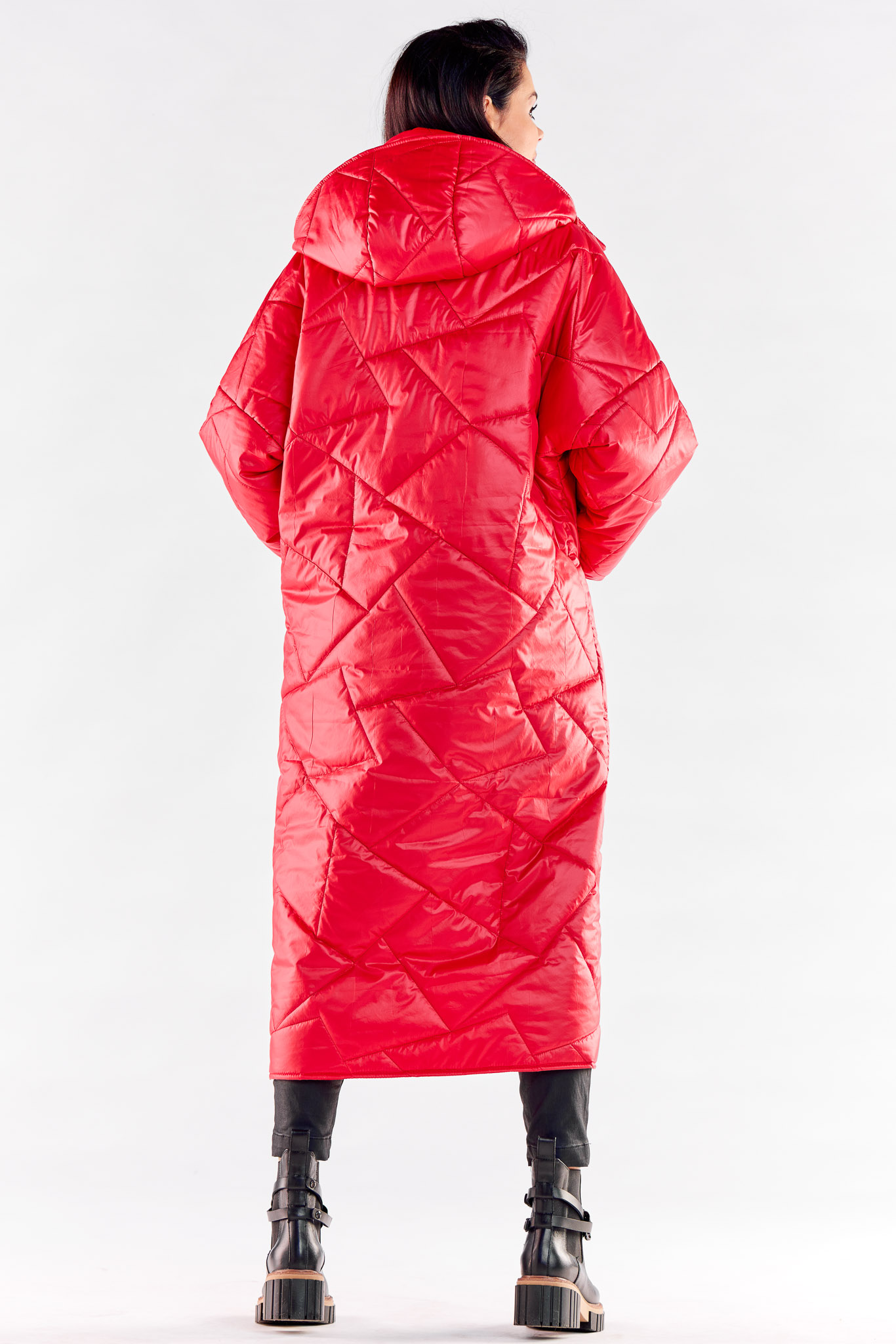 Płaszcz Damski Model A541 Red - awama - obrazek 3