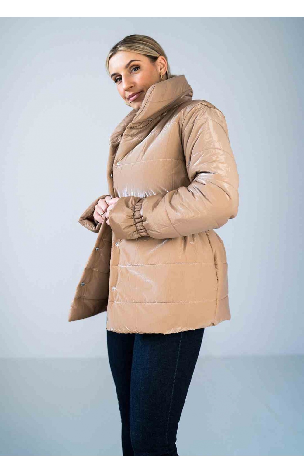 Kurtka Damska Model M933 Beige - Figl - obrazek 2