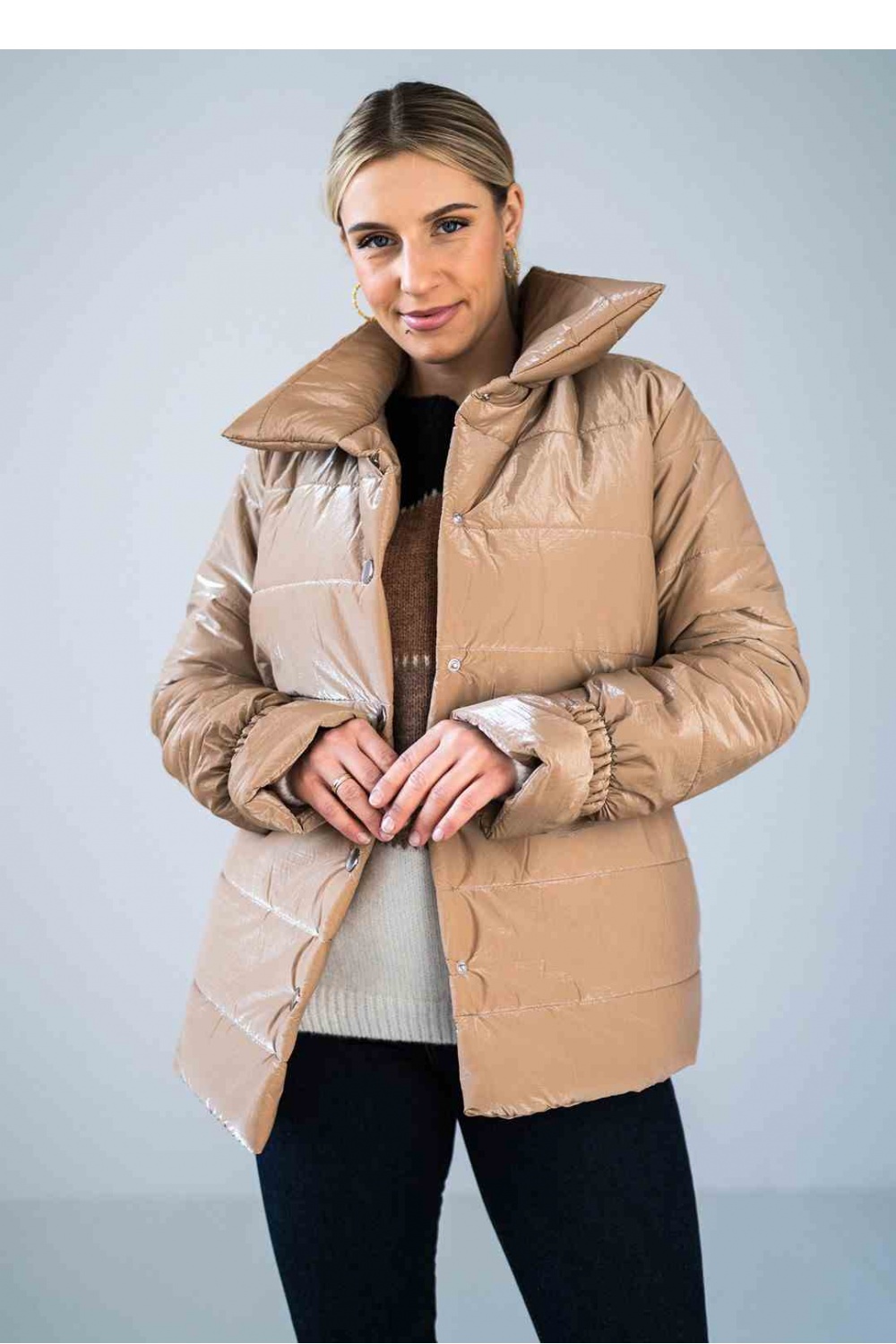 Kurtka Damska Model M933 Beige - Figl - obrazek 4