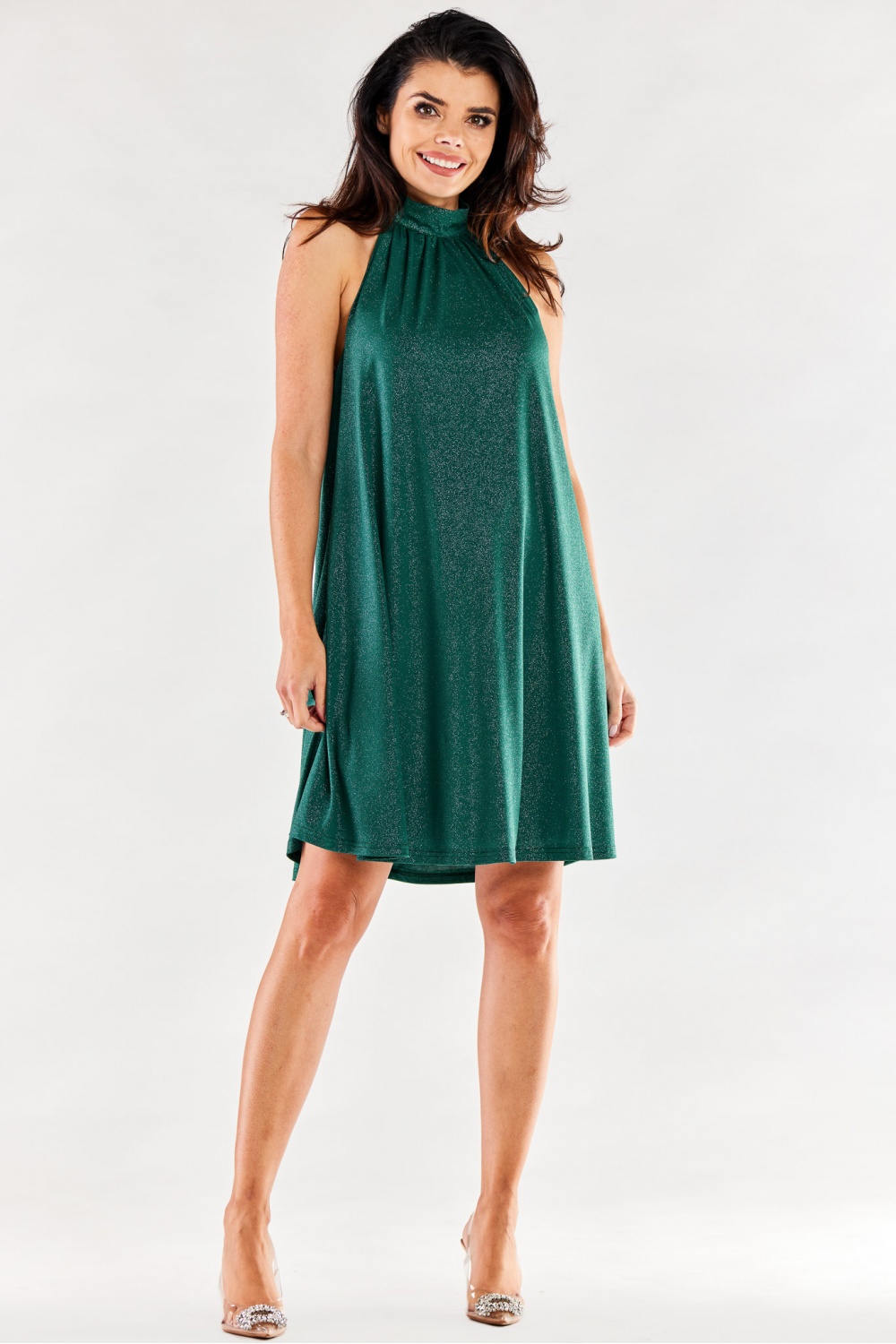 Sukienka Model A556 Bottle Green - awama - obrazek 2