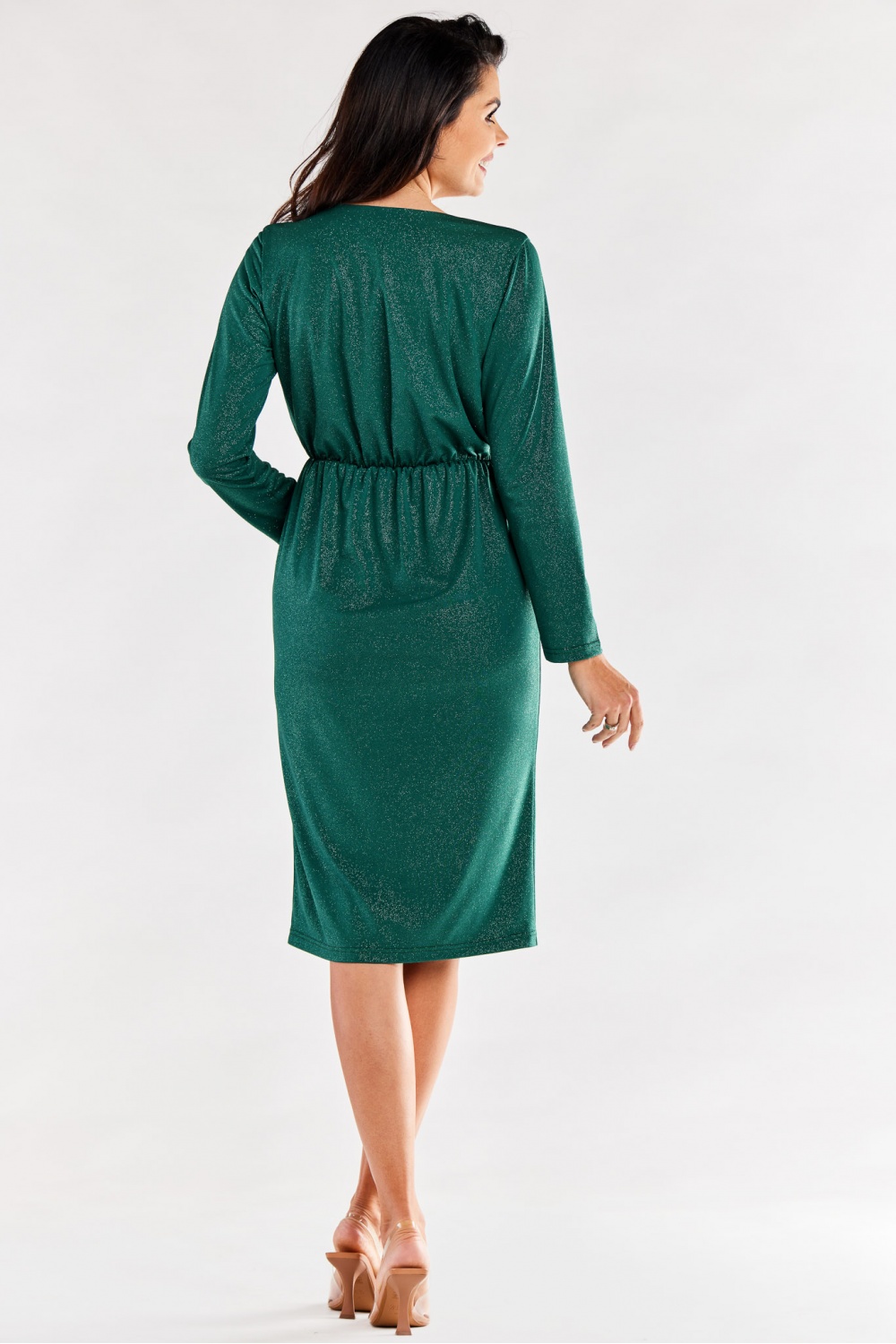Sukienka Model A548 Bottle Green - awama - obrazek 3