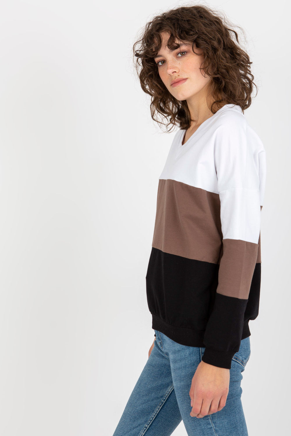 Bluza Damska Model RV-BL-8328.72 White/Black - Rue Paris - obrazek 2