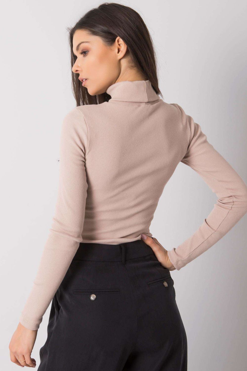 Golf Damski Model RV-BZ-7182.01P Beige - Rue Paris - obrazek 3