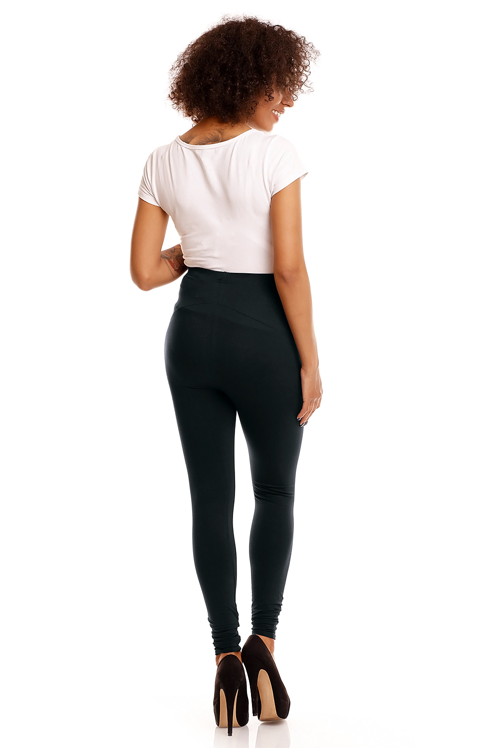 Legginsy Ciążowe Model 1469B Black - PeeKaBoo - obrazek 3