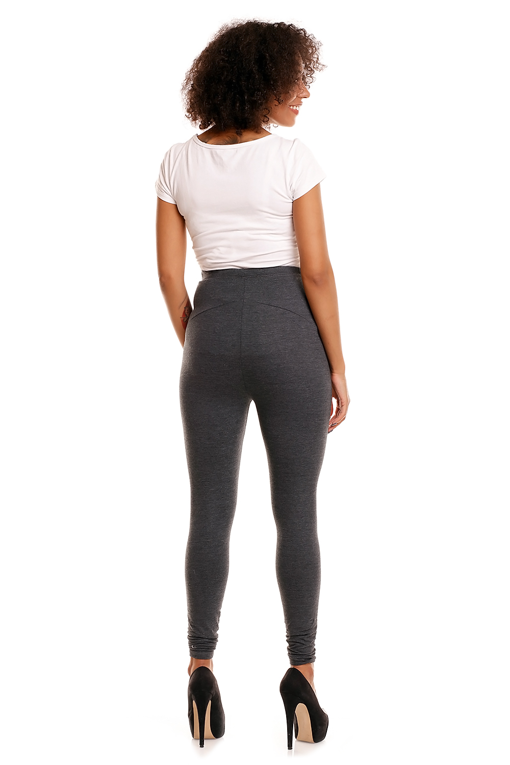 Legginsy Ciążowe Model 1469B Grafit - PeeKaBoo - obrazek 3