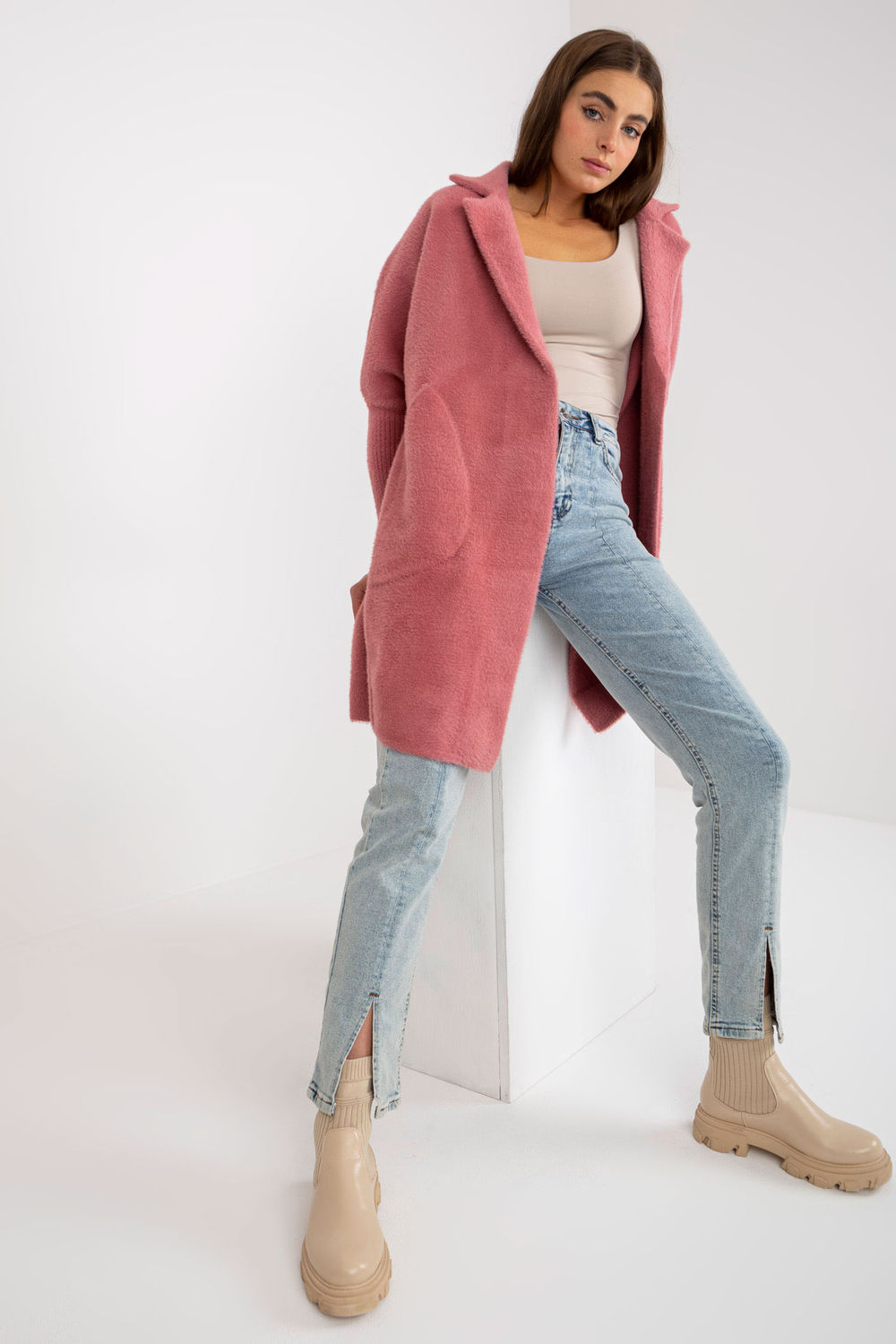 Płaszcz Damski Model MBM-PL-1521.97P Dark Pink - MBM - obrazek 2