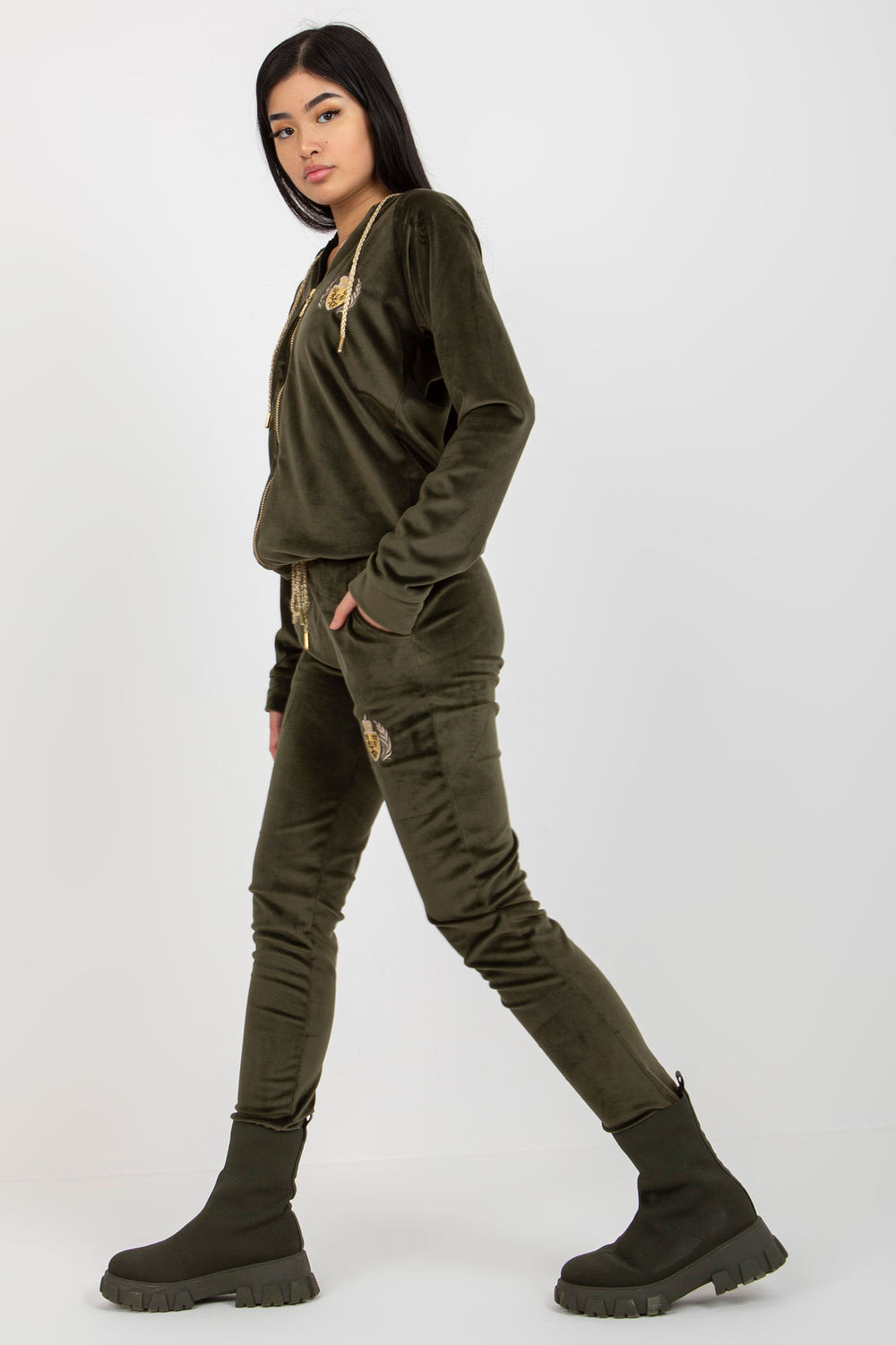 Spodnie Komplet Model RV-KMPL-8443.98P Khaki - Relevance - obrazek 2