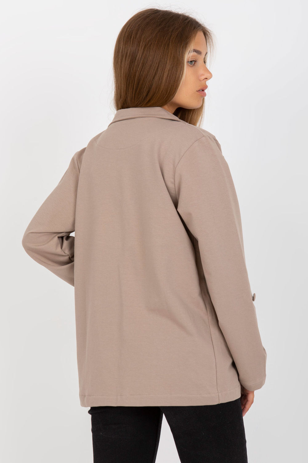 Marynarka Model RV-MA-8071.19P Dark Beige - Rue Paris - obrazek 3