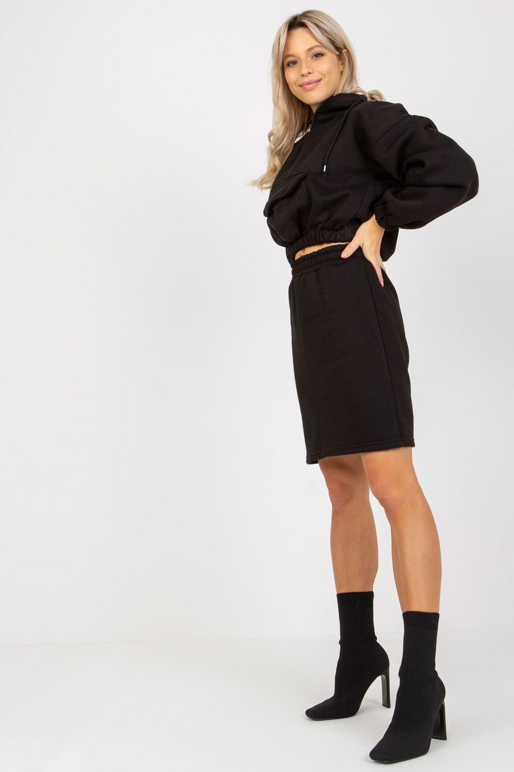 Spódnica Komplet Model EM-KMPL-705.25 Black - Ex Moda - obrazek 3