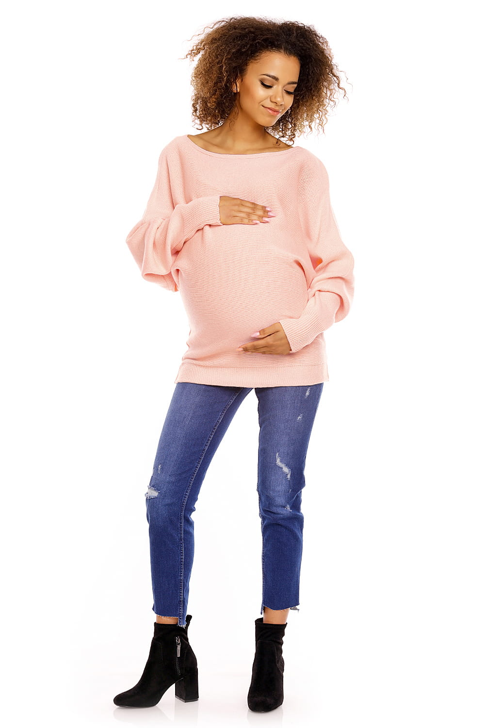 Sweter CIążowy Model 70003C Łosoś - PeeKaBoo - obrazek 2