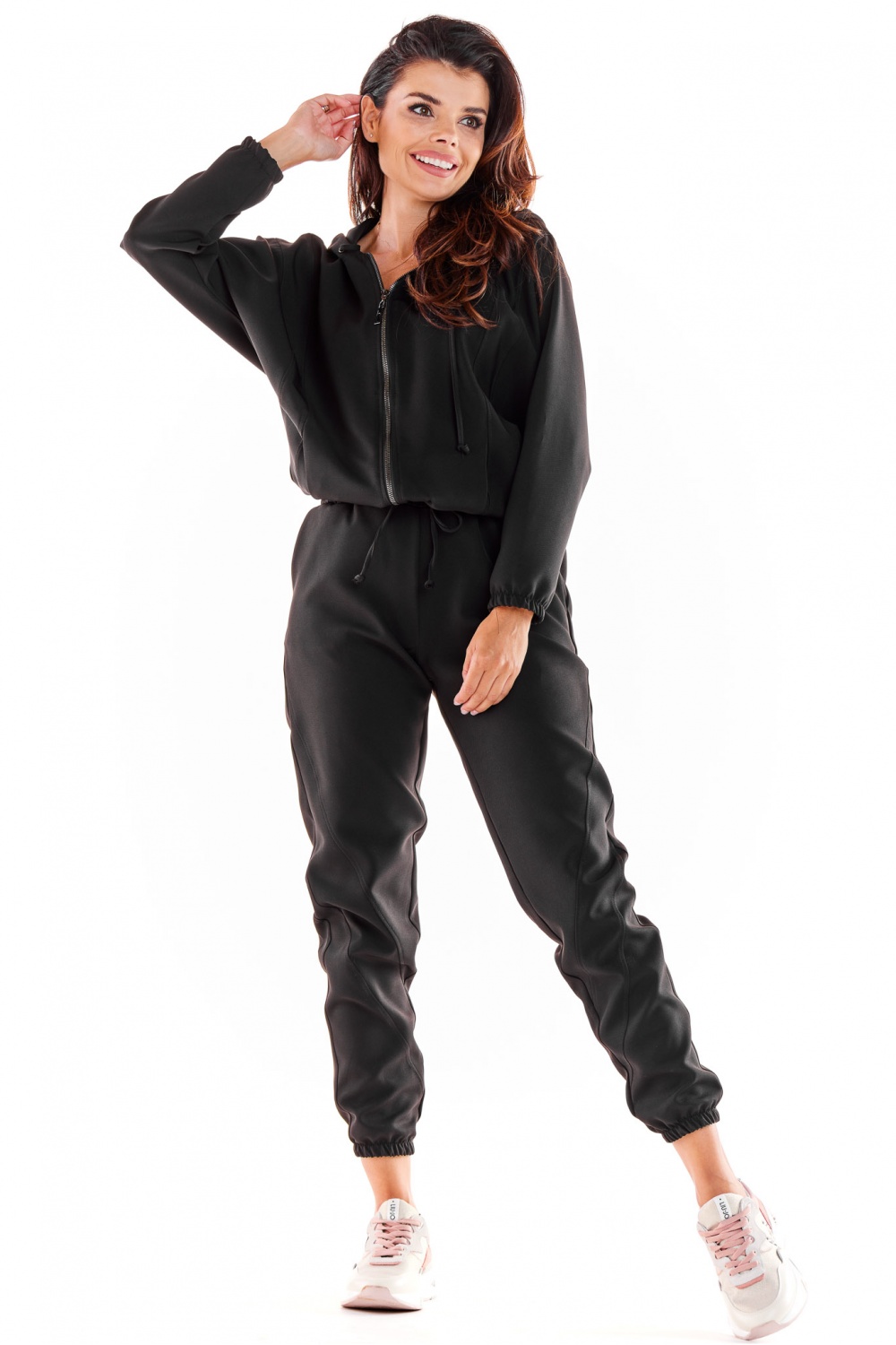 Spodnie Dresowe Model A591 Black - awama - obrazek 2