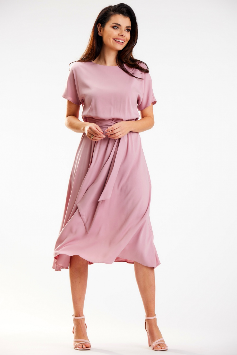 Sukienka Model A576 Dirty Pink - awama - obrazek 2