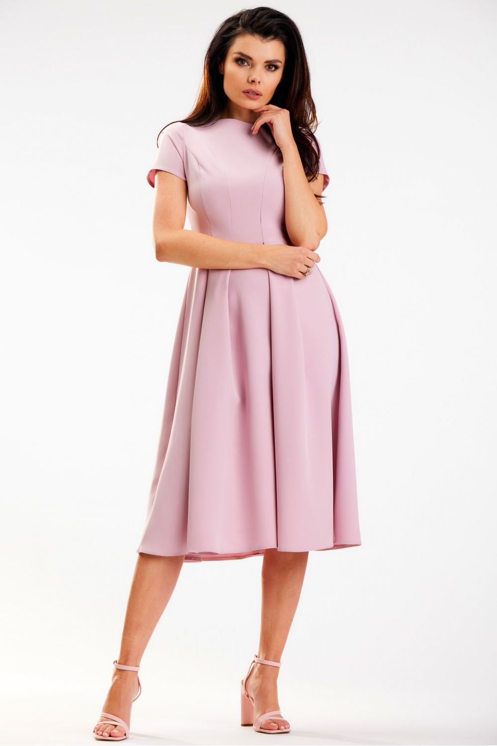 Sukienka Model A569 Dirty Pink - awama - obrazek 2