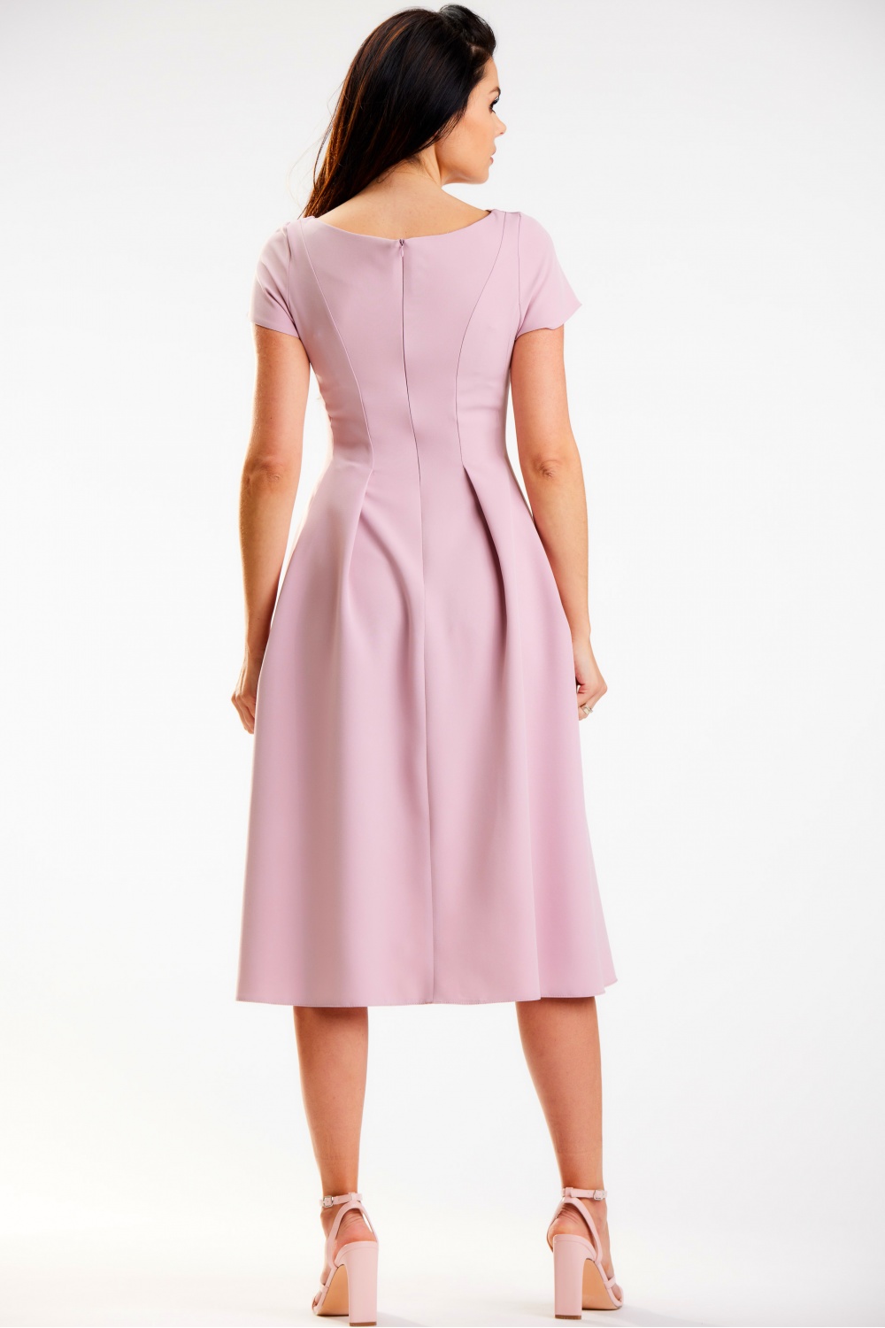 Sukienka Model A569 Dirty Pink - awama - obrazek 3