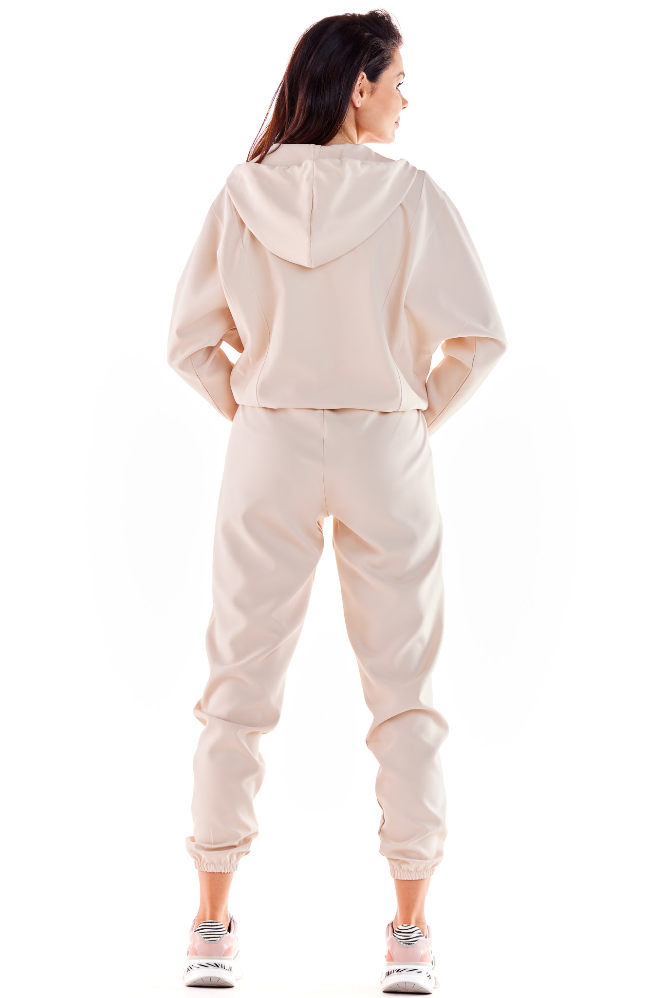 Spodnie Dresowe Model A591 Beige - awama - obrazek 2