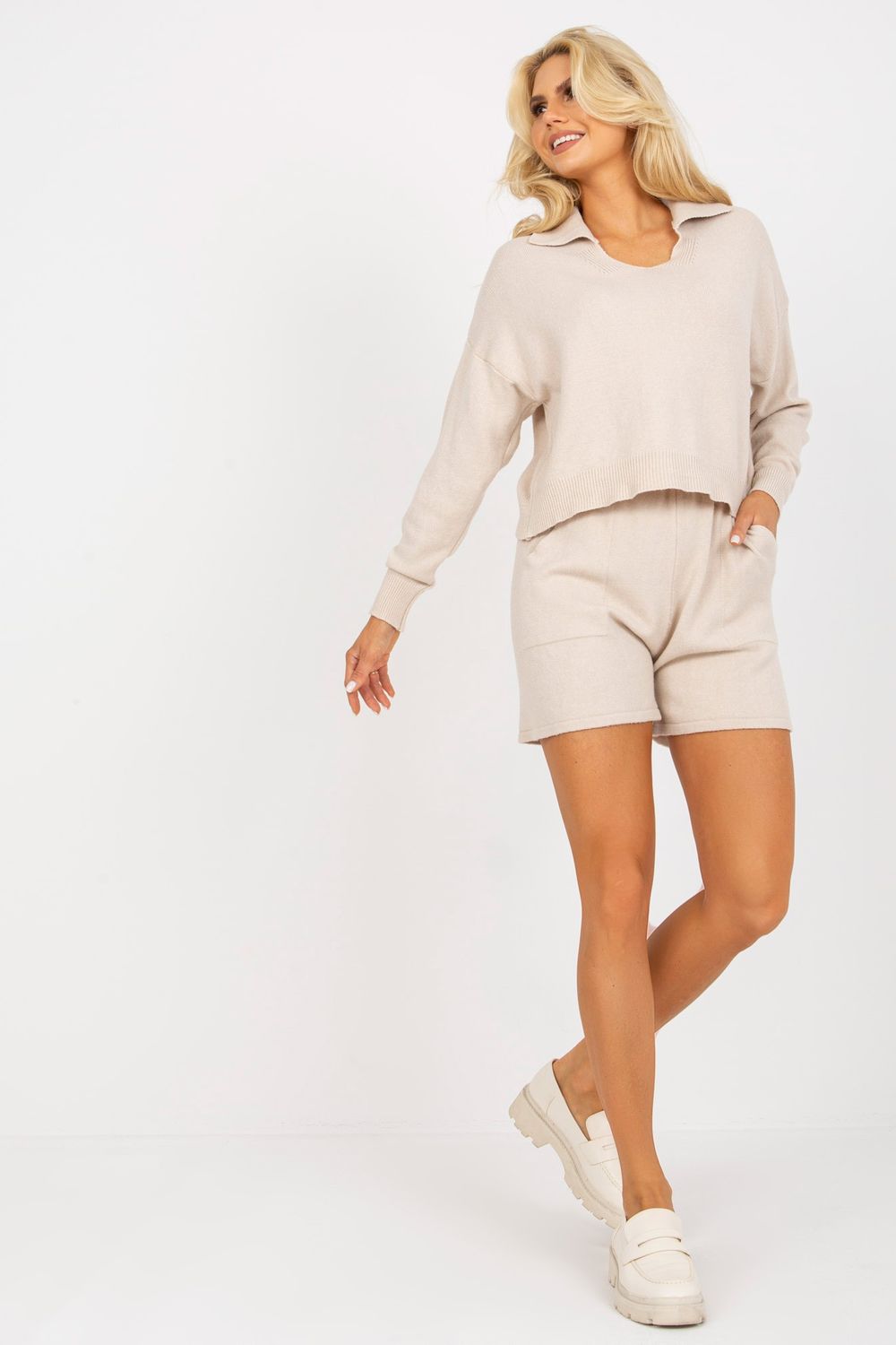 Spodnie Komplet Model EM-KMPL-20375.23 Light Beige - EM - obrazek 2