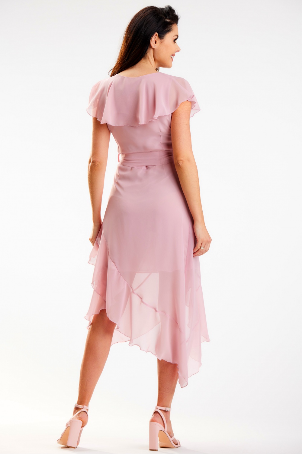 Sukienka Model A574 Dirty Pink - awama - obrazek 3