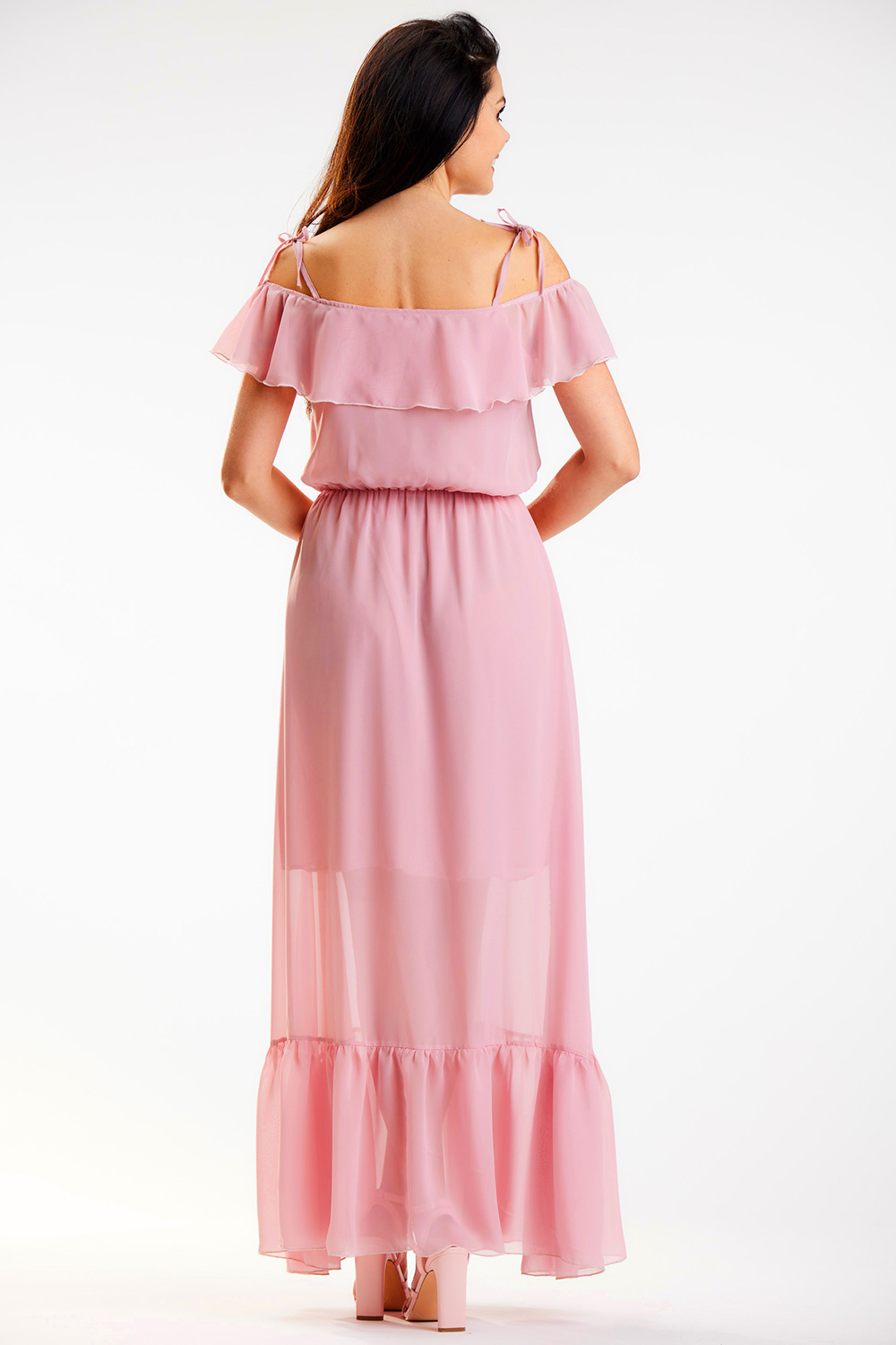 Sukienka Model A573 Dirty Pink - awama - obrazek 2