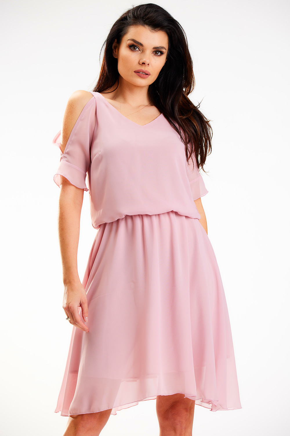 Sukienka Model A572 Dirty Pink - awama - obrazek 2